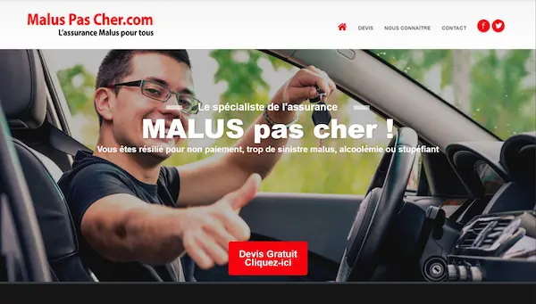 Aperçu du site Malus Pas Cher