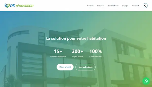 Aperçu du site DK Rénovations