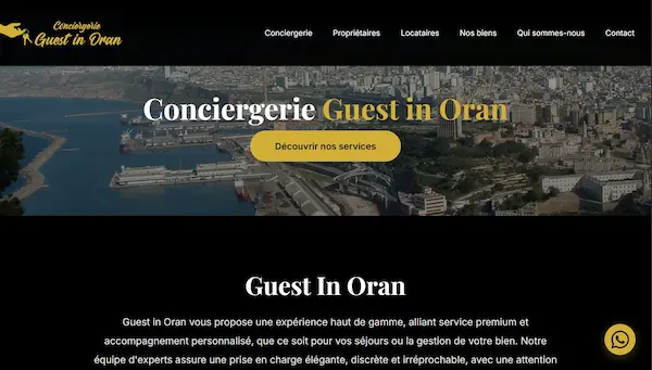 Aperçu du site Guest in Oran