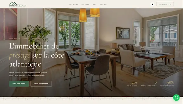 Aperçu du site Immocolucci