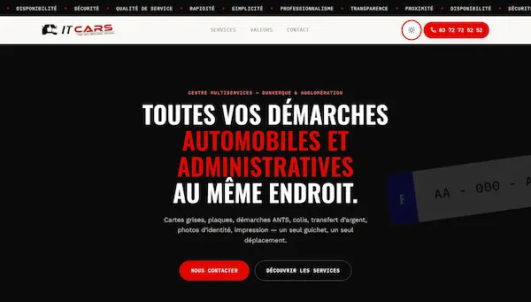 Aperçu du site IT Cars