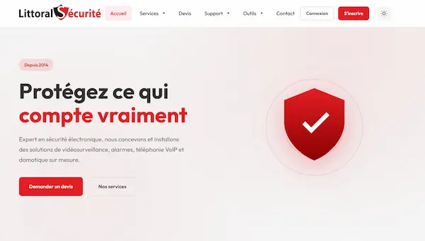Aperçu du site Littoral Sécurité