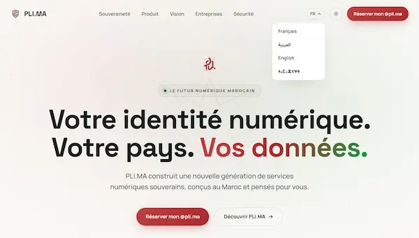 Aperçu du site PLI.MA