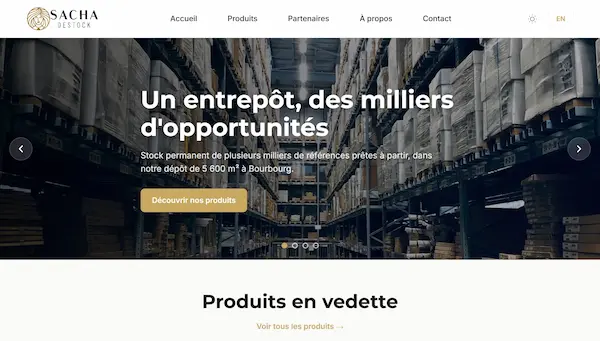 Aperçu du site Sacha Destock