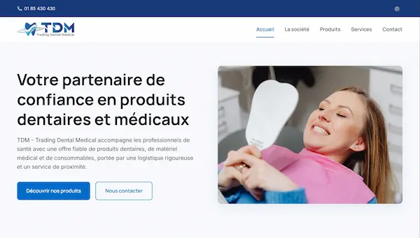 Aperçu du site TDM Groupe
